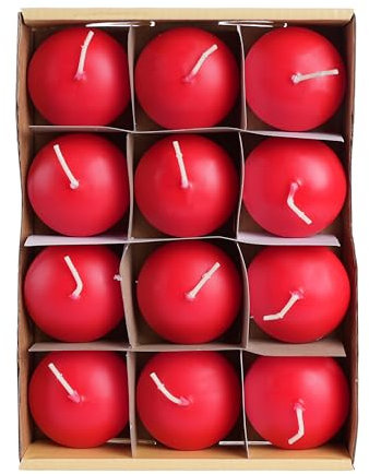 12 Stück Rot Schwimmkerzen Ohne Duftstoffe 4.6x3cm, Dekorative Kerze Dauer 4 Stunden