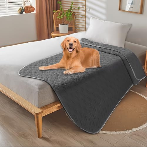 BAIFULAI Manta impermeable para perro de 180 x 75 cm, alfombrilla antideslizante, protector de sofá/cama reversible para perros grandes y pequeños