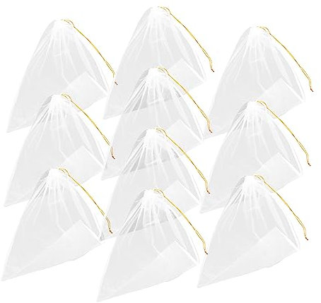COLLBATH 10stücke Nylon Honigsieb Mit Haken Für Hause Wiederverwendbares Honigfilterwerkzeug Honigsiebausrüstung Honigfilternetzbeutel Für Imkereibedarf