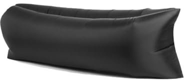 HUMAJORY Aufblasbares Lazy Sofa mit Tragetasche, Tragbarer Wasserdichter Anti-Luft-Leck-Luft-Strandstuhl, Aufblasbarer Couchstuhl for Outdoor-Camping, Reisen, Wandern, Pool, Strandpartys(Black)
