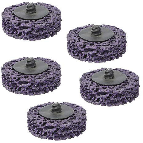 ANKROYU 5-teilige Schleifscheibe, Nylon-Roll-Lock-Schleifpad, Mehrzweck-Farbentferner, robuste Schleifscheibe, Schleifscheibenscheibe für Bohrmaschinen und Schleifmaschinen (lila)