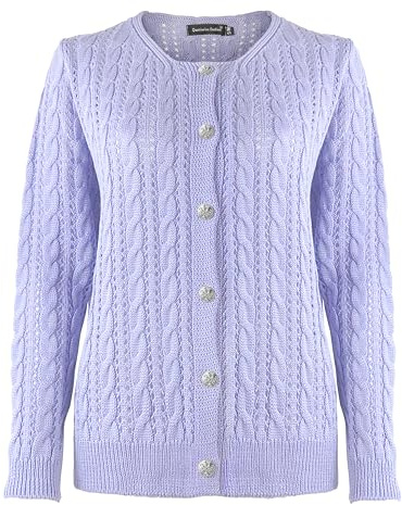 Generation Fashion New Ladies Women Knitted Long Sleeve Cable Knit Button Summer Cardigan Long Sleeve Top Sweater Jumper