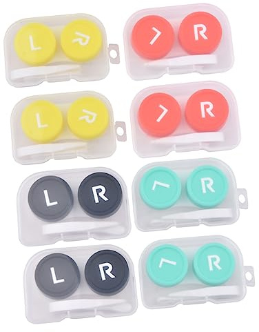 PERSELOSO 8piezas Estuche para Lentes De Contacto Transparente De Duradero para Uso Diario Contenedor para Lentes De Contacto para Llevar El Bolso