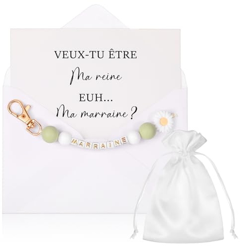 Hestya Cadeau Annonce Grossesse Tata Mamie Demande Marraine Témoin Tu Vas Être Tata Veux-Tu Être Ma Marraine Porte-Clés Carte Annonce avec Enveloppe Cadeau Grossesse pour Baptême Confirmation