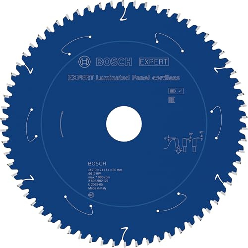 Bosch 1x EXPERT Laminated Panel Cordless cirkelsågklinga för bordscirkelsåg (för Laminat, Ø mm, Professional Tillbehör Sladdlös bordscirkelsåg)