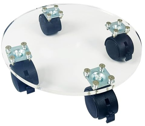 Blumenkastenhalterung mit Rollen – rollbar 65 kg, tragbar, robust und verstellbar, kompaktes und funktionales Design | für Garten, Terrasse, Pflanzgefäße, mit Zuversicht, leise Q
