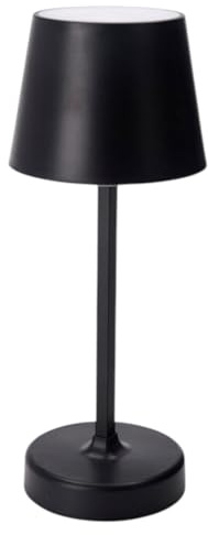 Meinposten Tischleuchte Lampe Leuchte LED weiß schwarz Batterie Leselampe Nachttischlampe (Schwarz Glatt)
