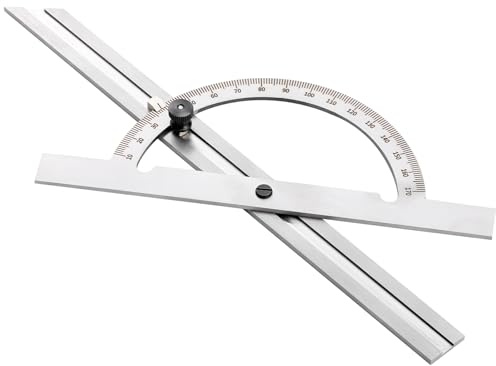Lerheedi 12 Steel Protractor Angle Finder Sliding Bevel Gauge Metal Protractor for Construction Jobs, Cabinet-Making and Fine Carpentry, Measuring Tool for Carpenters & Woodworking Hobbyists