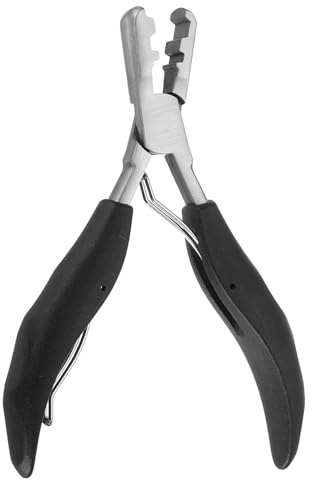 QUARKZMAN Outil De Concassage À Liaison Fusion Pour Extensions De Cheveux Kératine 5.7 Forme Plate Pince À Extensions Pré-Liées Outil D'Ouverture Et De Retrait D'Extensions Pour Micro