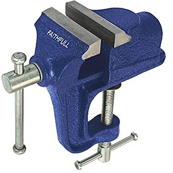 Faithfull FAIV60 Hobby Vice 60mm Jaw Width, 51mm Opening with Integrated Clamp