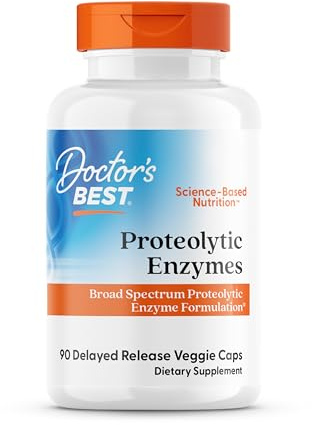 Doctor's Best Proteolytic Enzymes Supplement for Men & Women - Supports Protein Digestion, Caps for Digestive Wellness, Bromelain, Protease, & Papain Blend, Supports Metabolic Health - 90 Veg Capsules