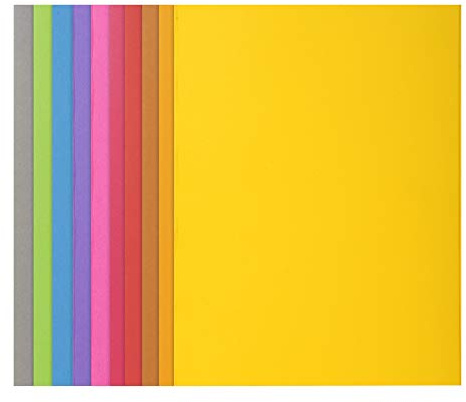 Exacompta - Réf. 210001E - Paquet de 100 chemises rigides ROCK''S 210 g/m2 aux couleurs vives - chemises certifiées PEFC™ - dimensions 24 x 32 cm pour format A4 - 10 couleurs assorties