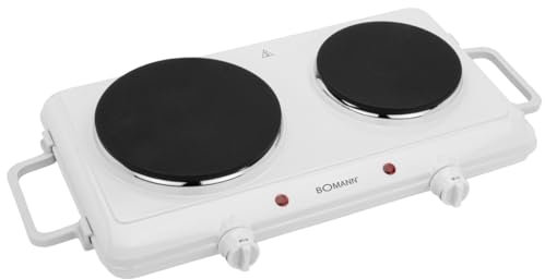 Bomann DKP 5028 CB - Hornillo eléctrico doble, 2 zonas de cocinado, 2500 W, color blanco