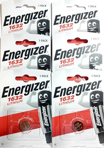 ENERGIZER Lot de 6 Blisters de 1 Pile Lithium CR 1632