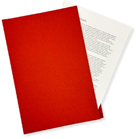 Exacompta - Ref FS250-REDZ – Guildhall – quadratische Ordner, 250 g/m², mittelschweres Manila, 349 x 242 mm, A4 & Kanzleipapier, ca. 100 Blatt, blauer Engel zertifiziert, Rot, 100 Stück