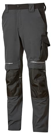 U-Power | Pantaloni da Lavoro Uomo Atom, Idrorepellenti, Protezione Ginocchia, Alta Traspirabilità, 90% Nylon 10% Spandex