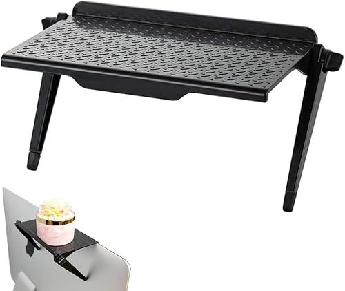 BONHHC Soporte para receptor, soporte para monitor, estantería para televisores de pantalla plana, para guardar objetos y ahorrar espacio, color negro