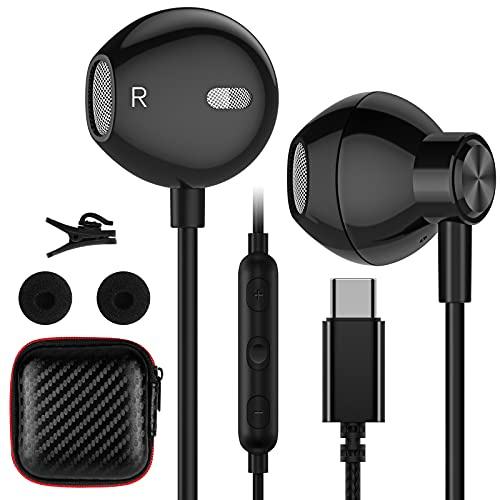 ACAGET In Ear Kopfhörer USB C Ohrhörer mit Mikrofon für Google Pixel 10 9a | USB C Kopfhörer Typ C Headset für iPhone 17 16e 15 Pro Max für Galaxy S26 Ultra A16 A17 A56 A37 S25 A26 ZFlip7 für OnePlus 15