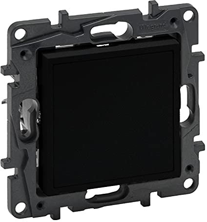 Tapa ciega y adaptador para Mosaic Legrand 864579 serie Niloe Step Negro Mate