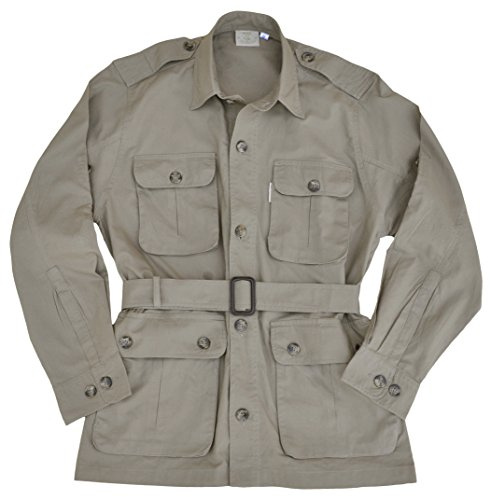 Tag Safari Jacket for Men, Lightweight, Multi Pockets, Perfect for Explorers, Photographers and Journalists (Medium, Khaki)