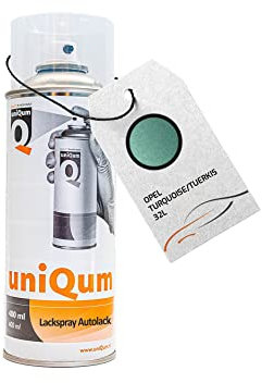 uniQum Autolack Spraydose fürs Auto für OPEL TURQUOISE/TUERKIS 32L Autolack Reparatur 400 ml