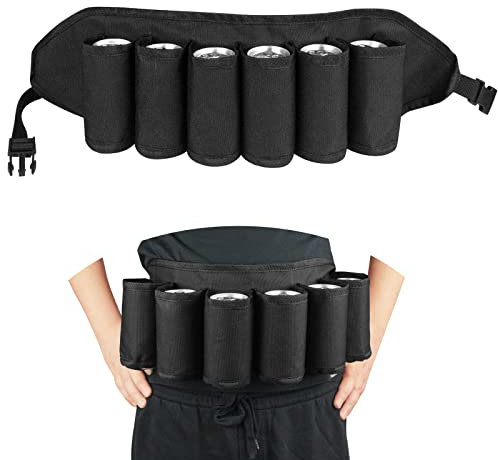 tonhui Biergürtel Portable Trinker, Bier Getränkedosengürtel kann 6 Dosen aufnehmen, geeignet für Wanderpartys im Freien, Tolles Vatertagsgeschenk, Papa Geschenk, festival zubehör