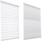 HSYLYM Day And Night Zebra Roller Blinds Durable Fabric Shades Easy Fit Zebra Window Blinds (Width 60cm x Length 150cm,White)