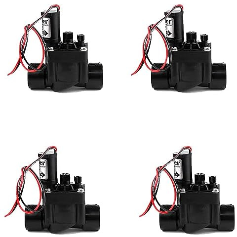 HUNTER PGV-101G-B 9V Elettrovalvola di irrigazione 1- RH. [Pack 4] PVC con solenoide 9V e regolatore di portata - Elettrovalvola di irrigazione 1 9V PGV-101 Hunter