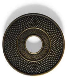 MAOCI Gusseisen-Untersetzer Arare schwarz-Gold 13cm rund für Gusseisen Teekannen