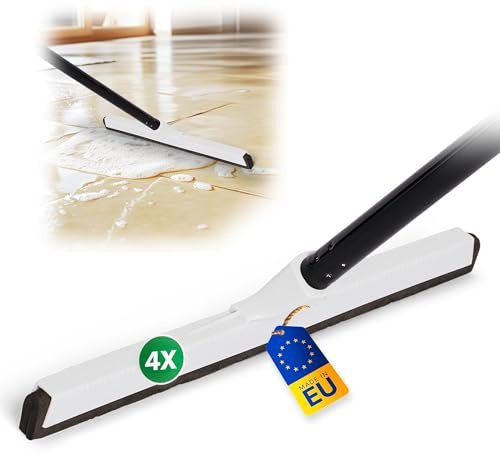 Novaliv 4 limpiadores de ducha, mango largo de metal, plástico, 43 cm, limpiadores de suelos, ducha, terraza, limpiacristales grandes, limpiadores de ventanas, para suelo, piscina, bañador, XXL, ancho