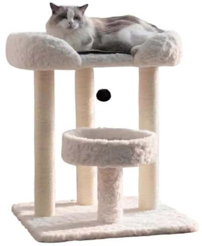 GNbow Moderner Kratzbaumturm for kleine Katzen im Innenbereich, einfach zu montieren