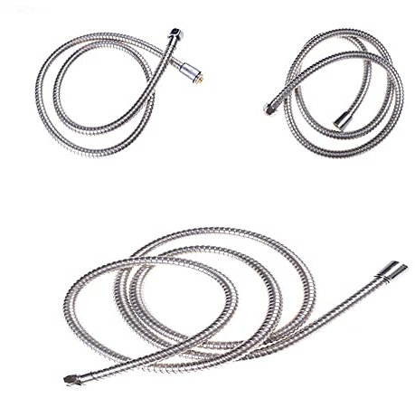 Premium Stainless Steel Hose, 1 Stück 1,2/1,5/2 m Edelstahl-Brauseschlauch, weiches Rohr, flexible Badezimmer-Wasserrohr-Sanitärschläuche, 2 m (Color : 2m)