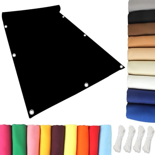 Parasole Rettangolare, Rete Ombreggiante 5.5 x 9 m Tenda a Vela Parasole, Tenda a Vela Vela Ombreggiante Idrorepellente, Anti UV per Tenda Amache Picnic Spiaggia, Nero