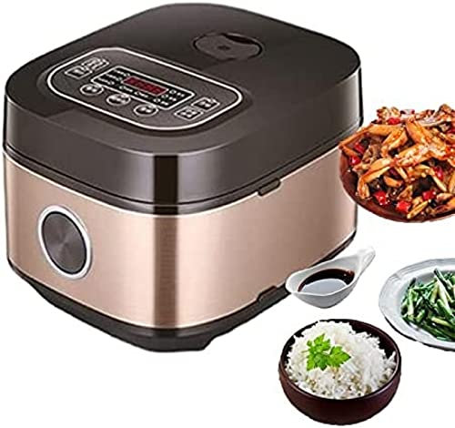 Olla arrocera con microcomputadora de estilo japonés de 5 litros, olla arrocera inteligente de 900 W, preservación del calor a temperatura constante, olla interior antiadherente desmontable