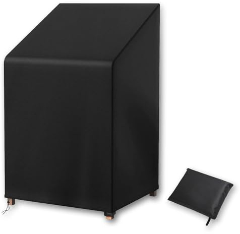 Newbob Bâche de Protection Jardin pour Chaises Empilables 6 Pièces 420D Oxford Imperméable Étanche Housse Chaise