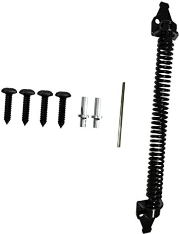 KONTONTY Kit Molle Per Cancello Recinzione in Legno Chiusura Automatica Silenziosa, Chiudiporta a Molla Regolabile in Acciaio Per Giardino, Terrazza e Porta Piscina, Set Da