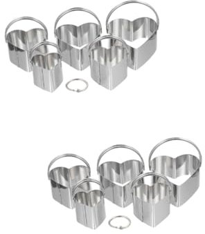 Cabilock 2 Set Di Per Biscotti in Acciaio Inox Tagliabiscotti Adatti Per Biscotti Mousse Torte Di Zucchero E Fondente.