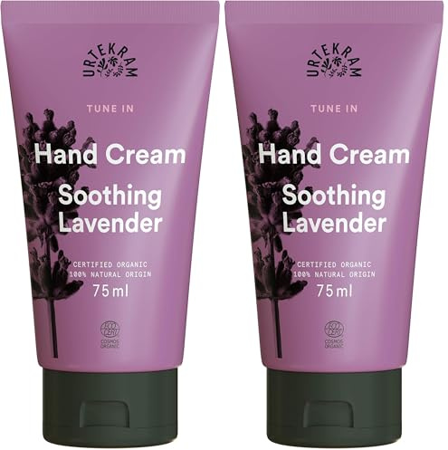 Urtekram Hand Cream - Soothing Lavender - All Skin Types - 75 ml, Vegan, Organic, Moisturizing, Natural Origin (Pack of 2)