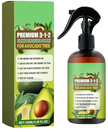 YUGSHNKFC Avocadus Flüssigdünger Konzentrat - Blattdünger mit Spurenelementen für kräftiges Blattwachstum, satte Blattfarbe und gesunde Pflanzen | Sprühflasche 100ml | für Topf- und Gartenpflanzen
