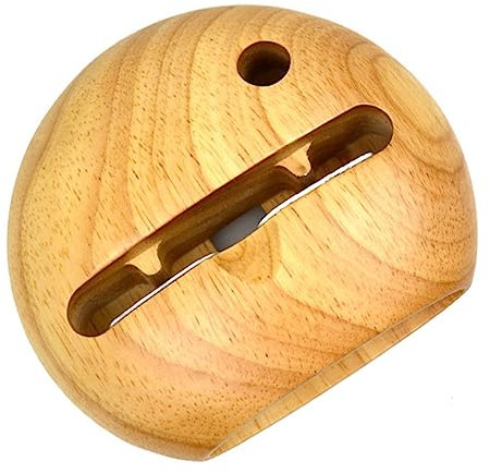 Angoily Soporte Orificio para Pulida Teléfono Madera y Móvil Haya de Clásico para Bolígrafo, Elegante Amplificador de Sonido Adecuado para Oficina Hogar