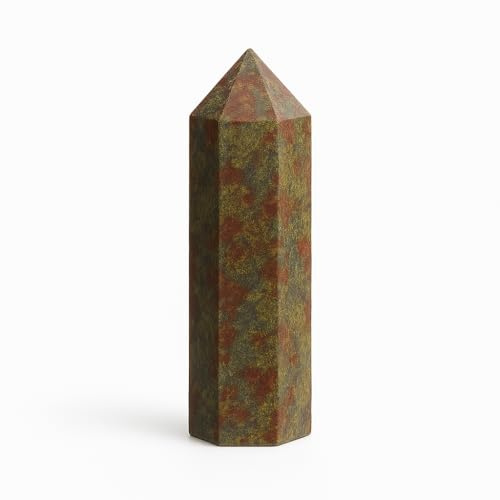 Stentorn, stenstav, naturlig kristallkvarts, sexkantig kristallpelare, rockmuddringsblodstav, muddringsblodstav, torn (drakblodsten, 7–8 cm)