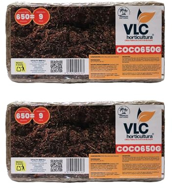 Bloque de Fibra de Coco 650g – Sustrato Ecológico para Plantas, Jardinería y Reptiles – Expande hasta 9L – Elige tu cantidad: Disponible en Packs de 1 a 10 Unidades. (2)