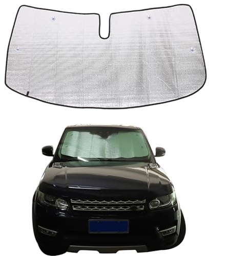 DIYUCAR Car Windscreen Sun Shade Compatible with Range Rover Sport 2014-2022, Foldable Front Windshield Sunshade Blocks UV Rays Sun Visor Protector - Keep Vehicle Cooler