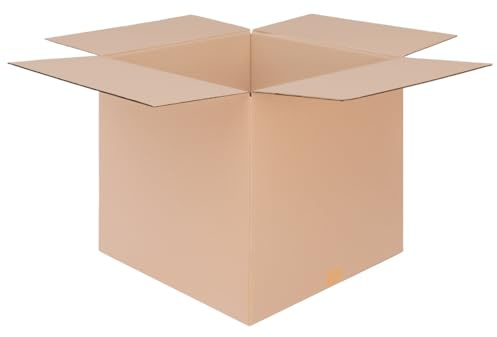 verpacking Faltkartons 600 x 600 x 600 mm KK 117 Braun [Größe und Stückzahl wählbar] 1-wellig große Kartons 25 Stück
