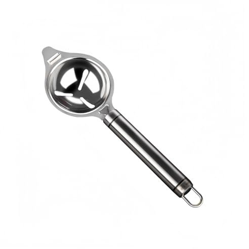 Vyloky Edelstahl 304 Eiertrenner & Dottertrenner – Rostfrei, Spülmaschinenfest – Lebensmittelecht für Backen und Küche (Langversion)