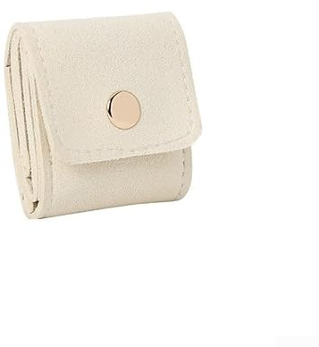 Mini borsa da viaggio per gioielli, portatile, da viaggio, con fibbia, pieghevole, multifunzionale, porta accessori per collane, orecchini, anelli, bracciali (mandorle)