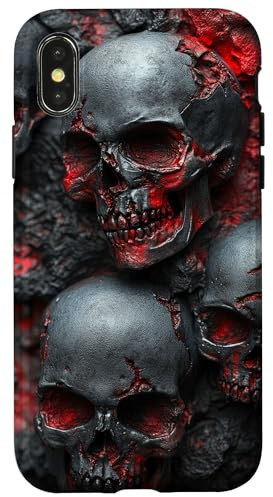 Porta de diseño de Arte de Halloween Dark Horror de Pila de Carcasa para iPhone X/XS