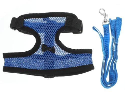 ifundom Atmungsaktive Hühner Weste mit Leine Verstellbar Netzstoff Brustgeschirr für Gänse Kleintiere Outdoor Haustierzubehör Zufällige Farbe