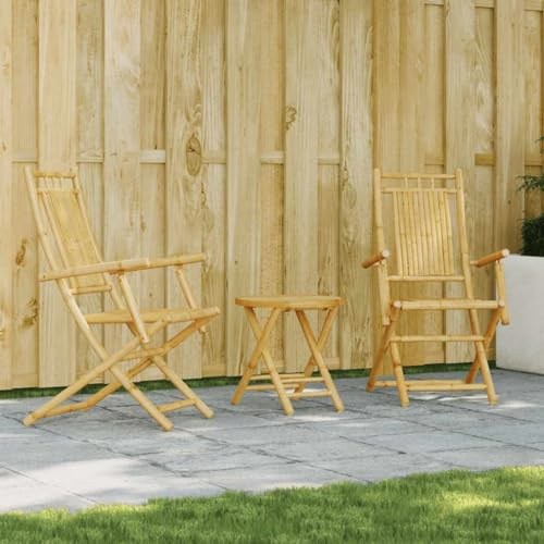Générique Ensemble de Bistro 3 pcs Bambou,Salons de Jardin,3278532