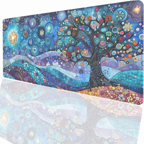 Alfombrilla Ratón Gaming XXL, Gaming Mouse Pad 1500x800x3mm, Protector Escritorio Antideslizante, Alfombrilla de Ratón Abstracto Mousepad Grande, Tapete Raton para Jugadores de PC Oficina PjY4636 I-V